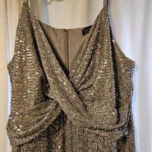 Eloquii silver sequin cocktail dress. NWOT